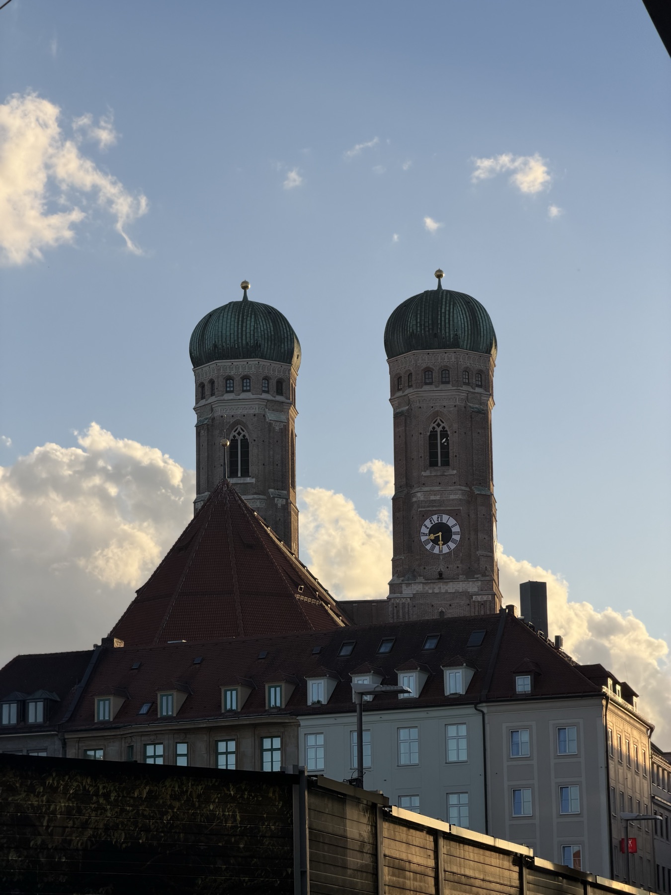 Munich — the Frauenkirche towers at golden hour